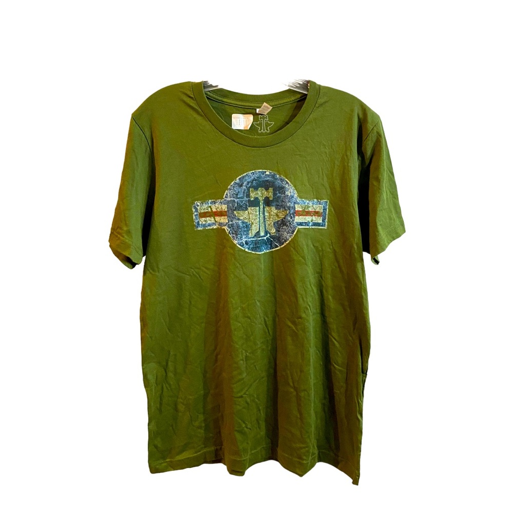 Tin Haul Unisex Green 100% Cotton Anvil Stripes size M